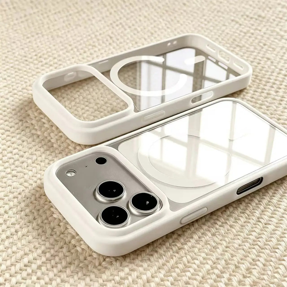 Magnetic Acrylic Silicone Phone Case for iPhone