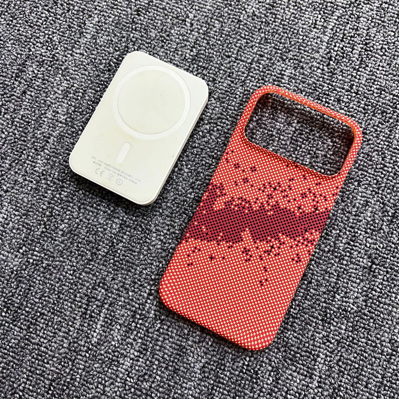Matte Magnetic Phone Case with Carbon Fiber Texture
