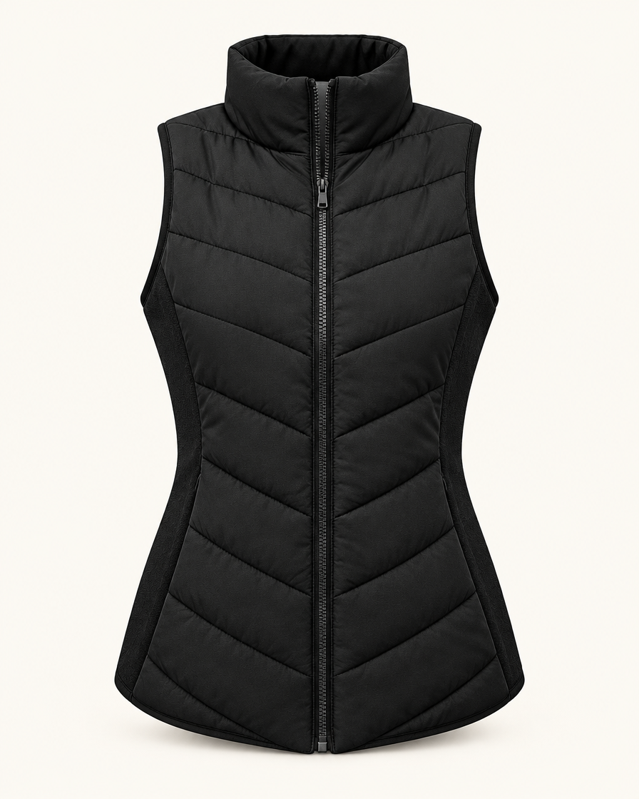 Women's Quilted Zip-Front Vest - clean product hero